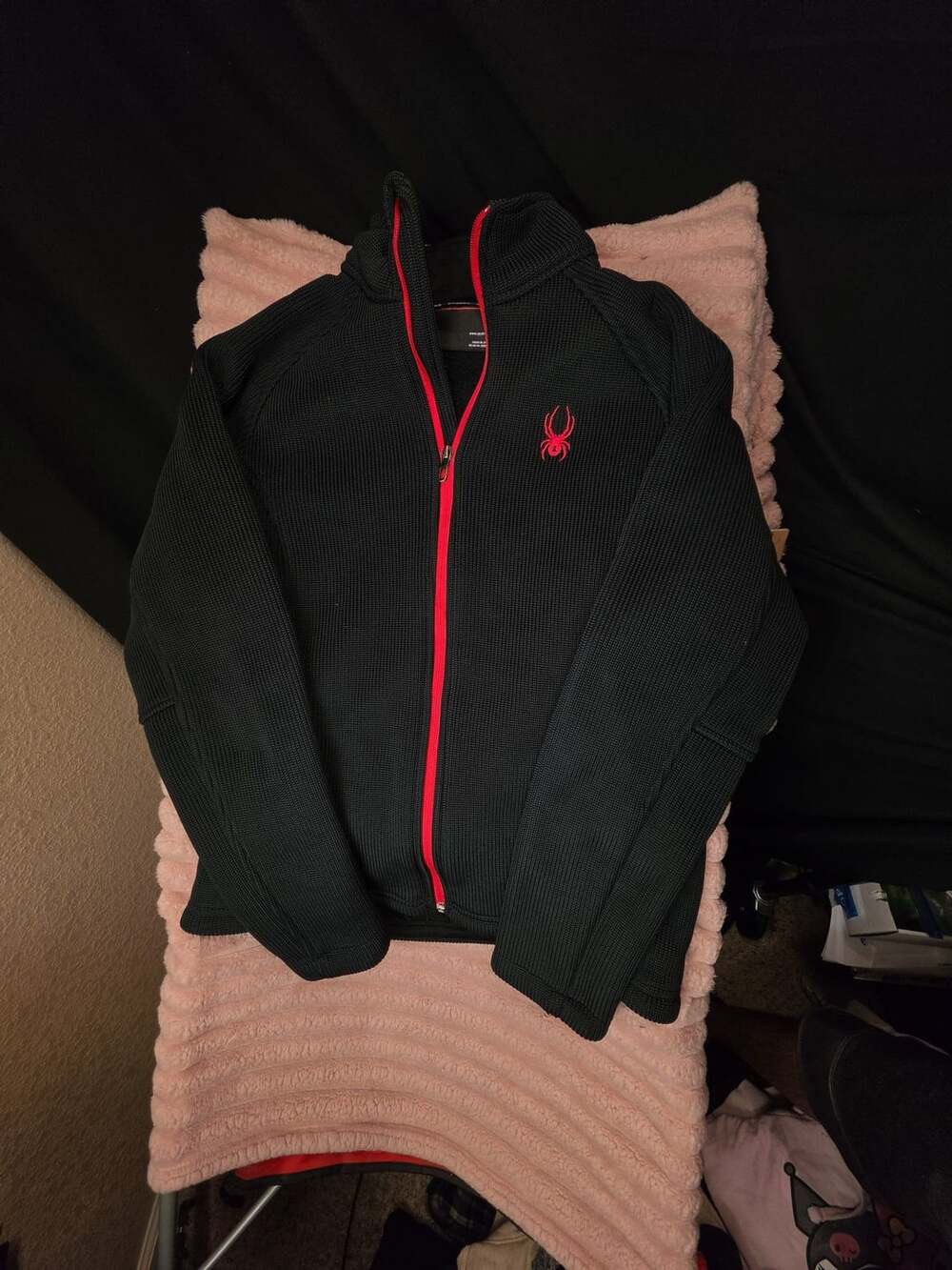 Spyder Constant Full Zip Fleece Jacket Size M Black